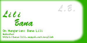 lili bana business card